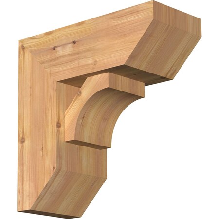 Ekena Millwork Westlake Slat Smooth Bracket w/ Offset Brace, Western Red Cedar, 7 1/2"W x 18"D x 18"H BKT0806X18X18WTL06SWR